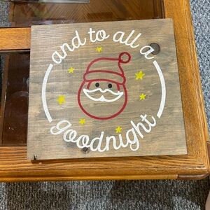 Festive Santa Holiday Decor Sign